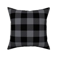 Medium Quiet Shade Grey Rustic Cowboy Cabin Buffalo Check Plaid 2 inch