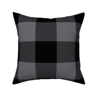 Large Quiet Shade Grey Rustic Cowboy Cabin Buffalo Check Plaid 4 inch