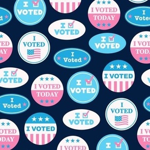I voted - voting stickers -pink/blue - LAD22