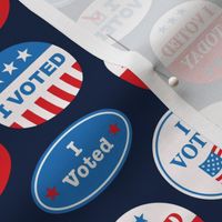 I voted - voting stickers - blue/red - LAD22