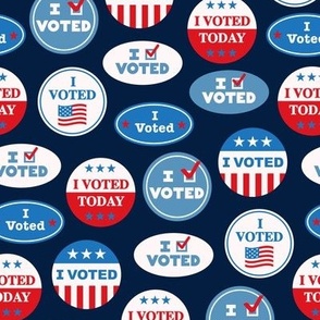 I voted - voting stickers - blue/red - LAD22