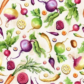 Roots Vegetables Watercolor