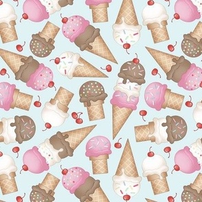 Ice Cream Cones Pattern - Small Scale