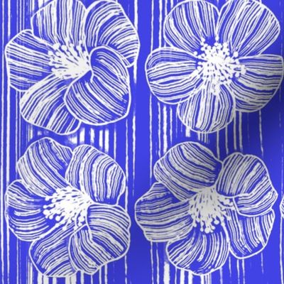 Blue flowers pattern