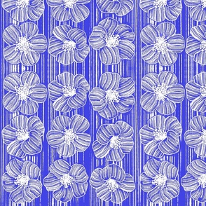 Blue flowers pattern