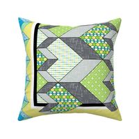 Heart of the Chevron Quilt - Green Glass