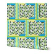 Heart of the Chevron Quilt - Green Glass