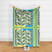 Heart of the Chevron Quilt - Green Glass