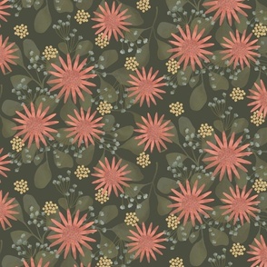 Muted Floral Toss (medium scale)