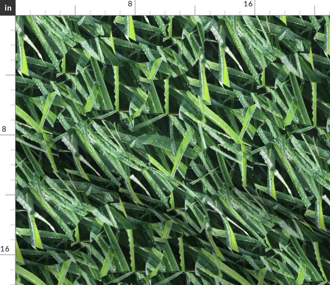 biophilic geo - dewy grass 