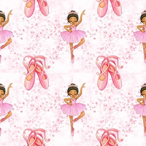 Pretty In Pink African American Ballerina