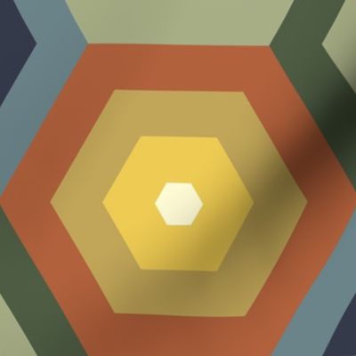 Bayeux Palette Concentric Hexagons