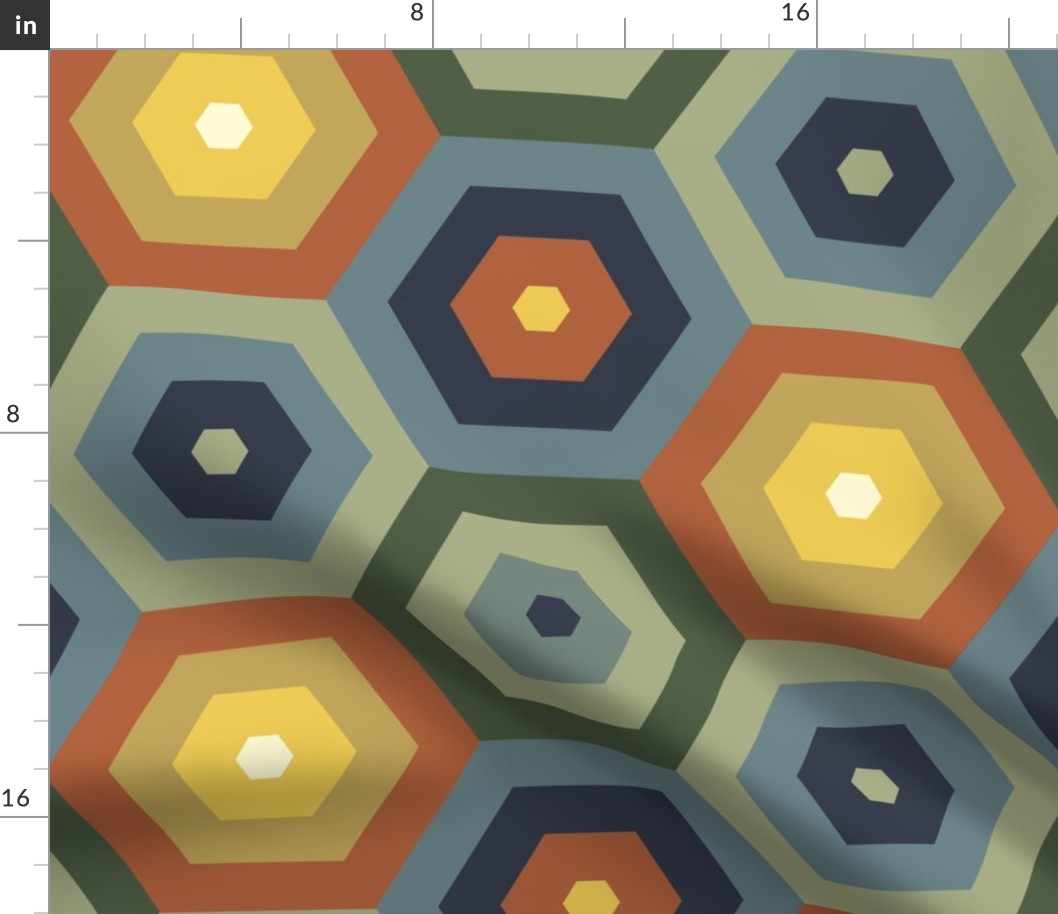 Bayeux Palette Concentric Hexagons