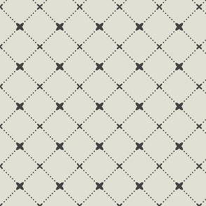 Crisscross Dots - Dark on Cream