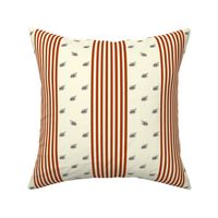 bees and stripes-red orange 
