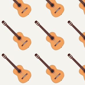 Acoustic Guitar Tan Neutral Colors Diagonal Medium 