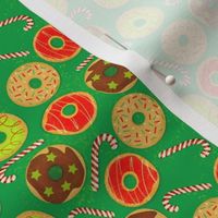 Ditsy Christmas Donuts and Candy Canes Small Scale Multi
