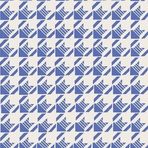 Striped Houndstooth in Royal Blue
