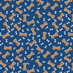 Dog Biscuits on blue