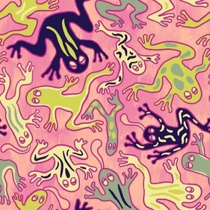 Wonky Frogs in Pink Licorice