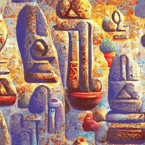 Ancient Egyptian Stonework Motif