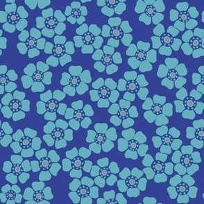 Wax Flower - blue - 3cm