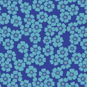 Wax Flower -2cm - blue