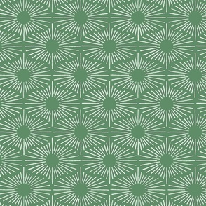 Art Deco Sunshine - Kelly Green (Medium Scale)