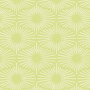 Art Deco Sunshine - Pistachio (Large Scale)
