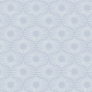 Art Deco Sunshine - Misty Blue (Medium Scale)