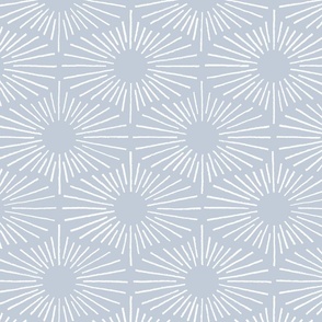 Art Deco Sunshine - Misty Blue (Large Scale)