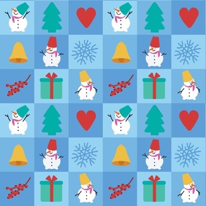 Checkered Christmas pattern