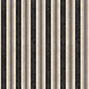 Rococco Toile Stripe Black Mix 9x9in