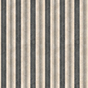 Rococco Toile Stripe Charcoal Mix 9x9in 