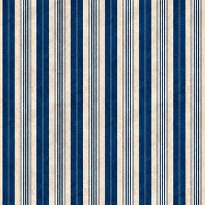 Rococco Toile Stripe Dk Blu Mix 9x9in