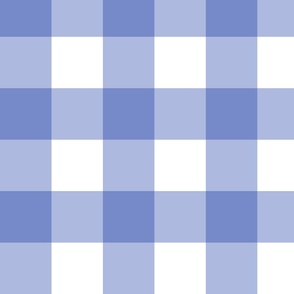 Oversized gingham cornflower blue