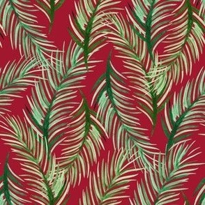 Christmas Evergreen in red