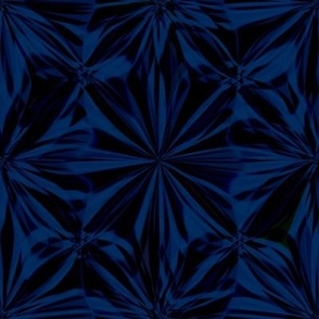 Dark blue abstract flower kaleidoscope