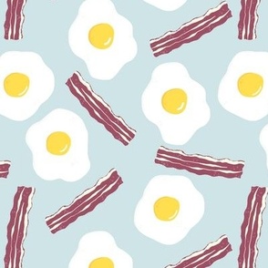 Bacon and Eggs Light Blue Small Scale