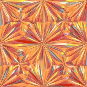 Orange  abstract flower kaleidoscope