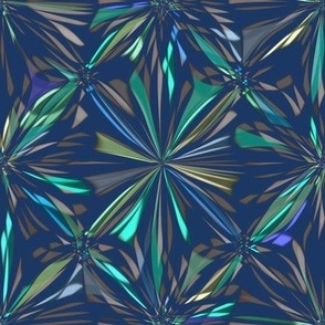 Green abstract flower kaleidoscope