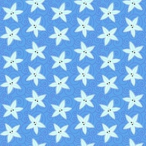 Happy blue starfish