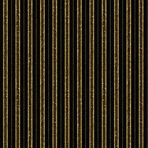 Art Deco Glitter Pinstripe -- Dark Olive and Gold Art Deco Gangster Pinstripe with Faux Black Glitter Stripes – 10.50in x 9.00in repeat -- 300dpi (50% of Full Scale)