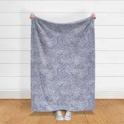 THE BLUEBERRY THIEF silver plum gray modern boho folk chintz