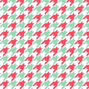 Christmas Mint Houndstooth