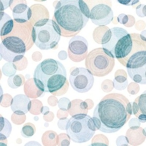 Yellow and blue pastel watercolor dots