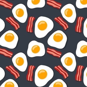 Small, Bacon and Eggs on Slate