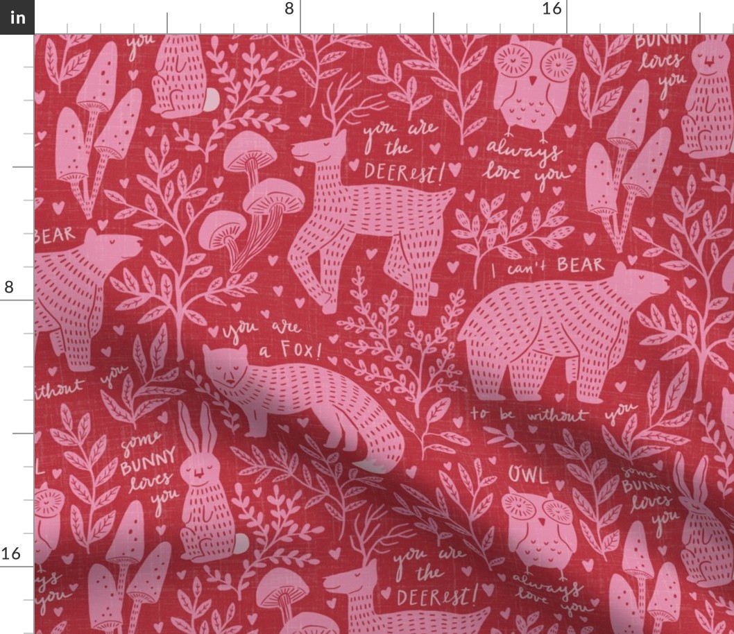 Pink Valentine Garden Fabric By The Yard