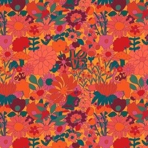 Extra Small Scale - 60's Groovy Garden in Saffron