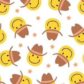 Happy Face Cowboy / Cowgirl - peach -  LAD22